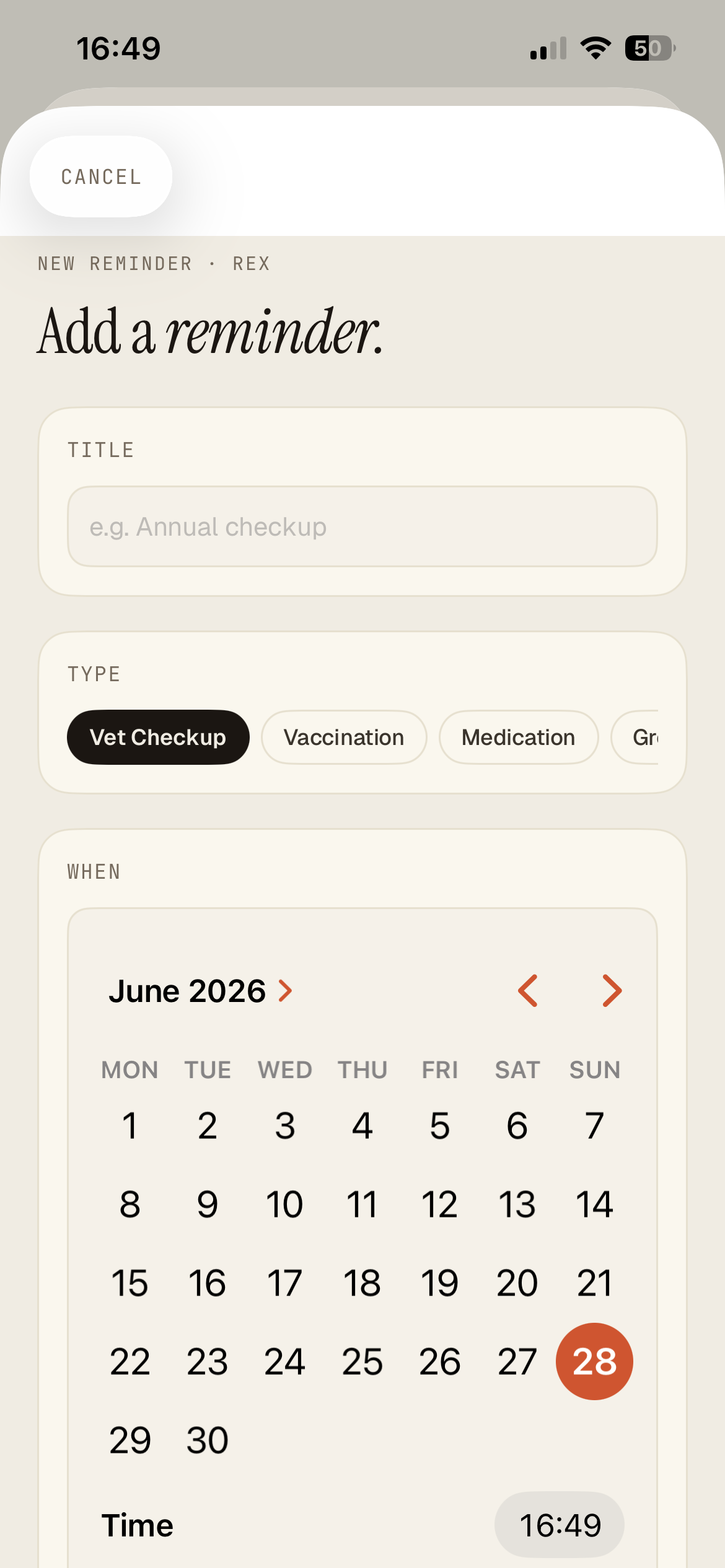 Add a reminder