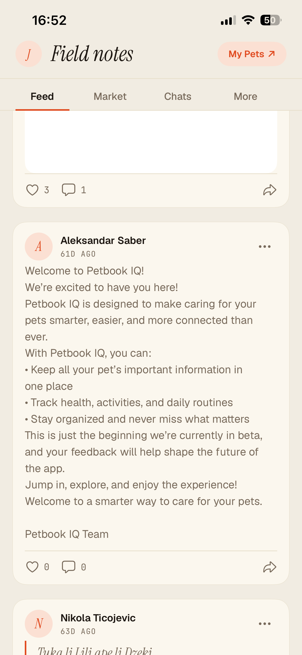 Community feed