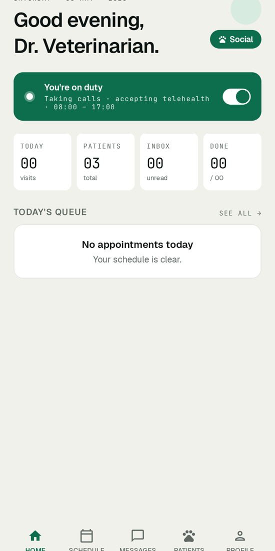 PetBookVet dashboard