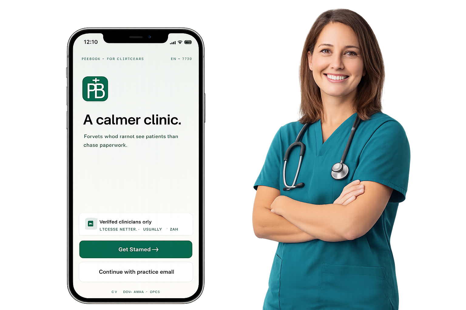 A veterinarian using PetBookVet